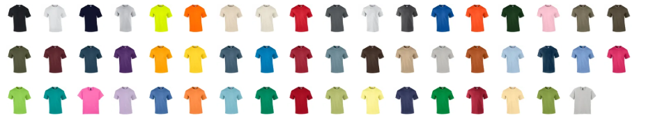 Couleurs disponibles